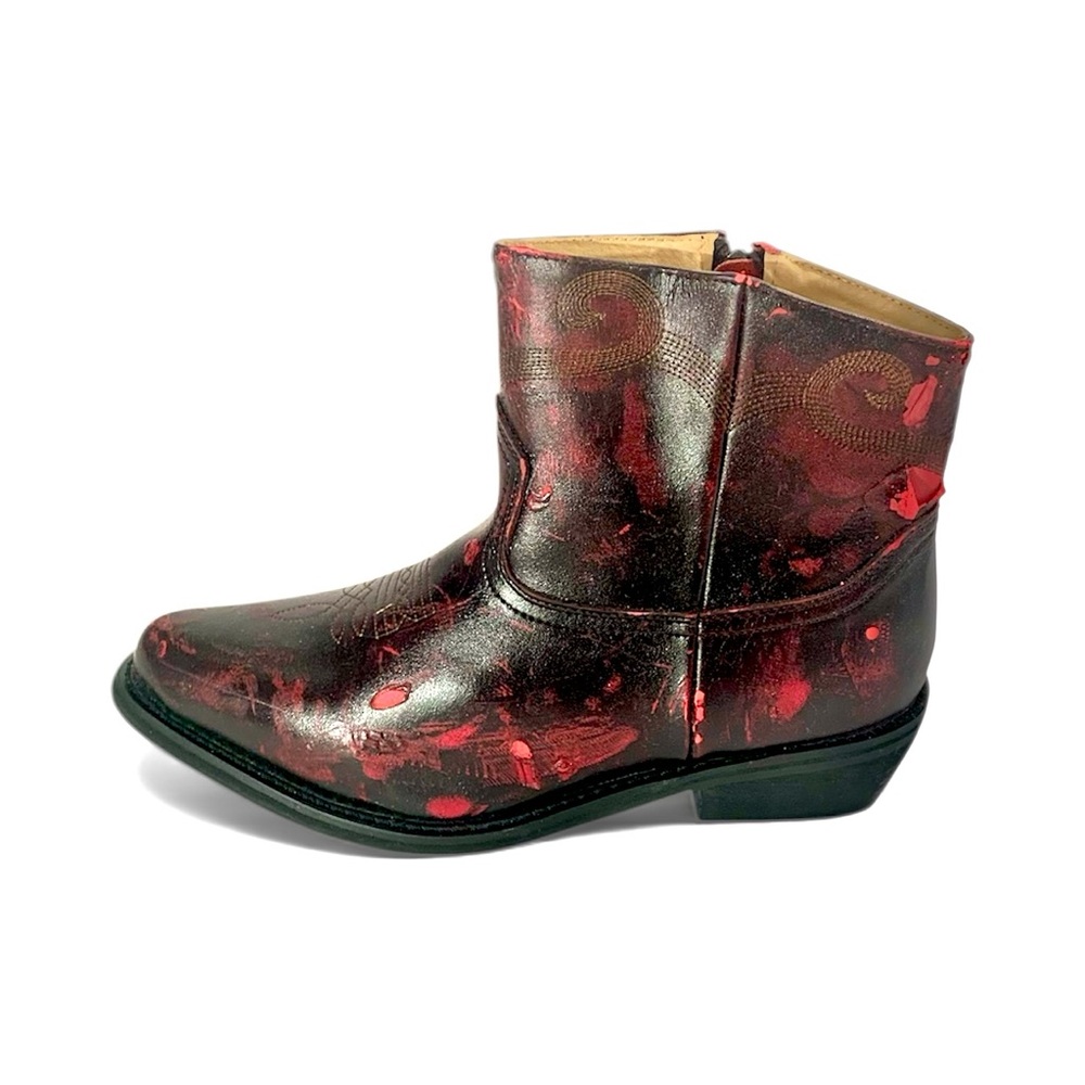 Men's Stylish Leather Saddle Tramp Boots - Picture 6 of 6
